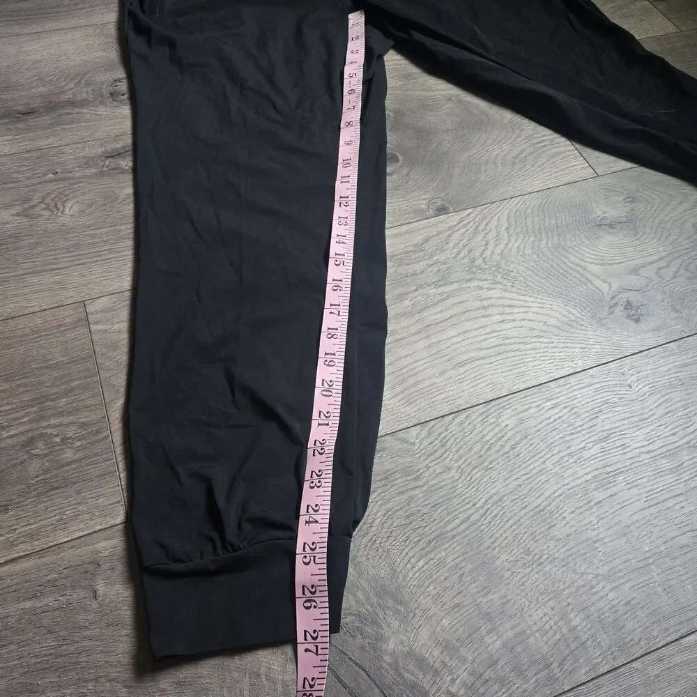Maternity Joggers Black Stretch Quick Dry Nylon Spandex Athletic Workout Pants M